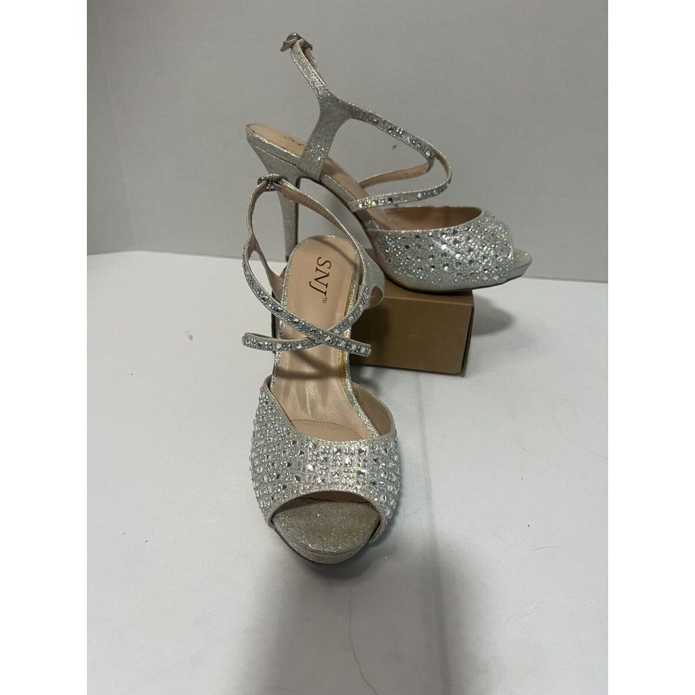 Prom Shoe Silver Sparkly | SNJ Brand **Worn Once**